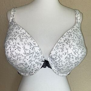 Cacique black & white floral smooth w/lace RN 118641 Sz 44G